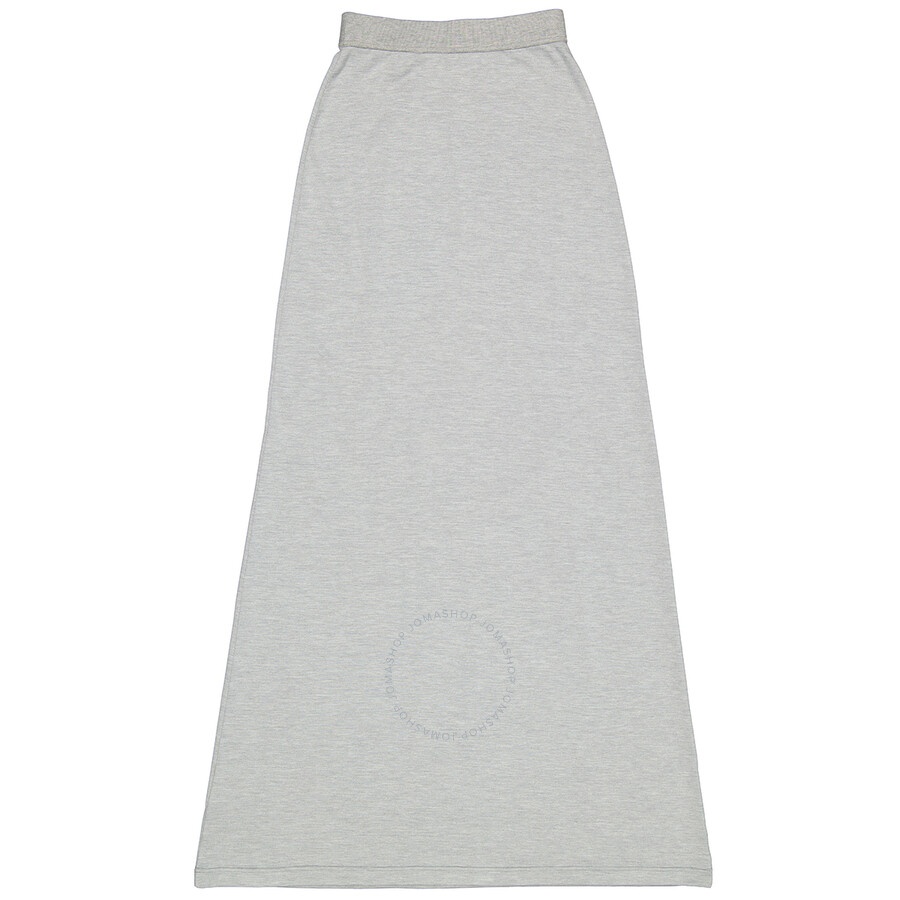 Burberry Ladies Grey Melange Stretch Silk Jersey Step-through Skirt - 2