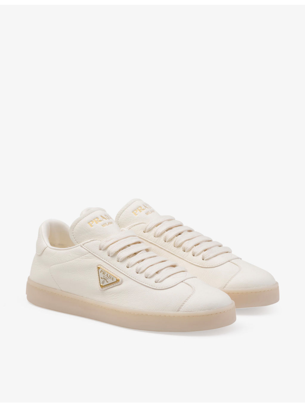 Brand-patch leather low-top trainers - 4
