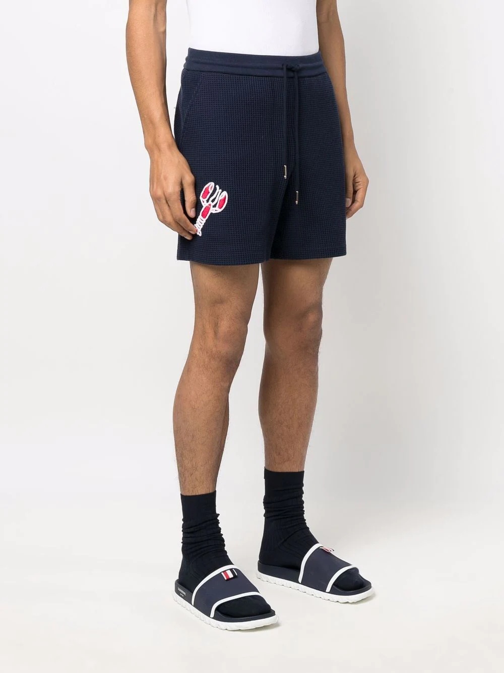 logo-patch track shorts - 3