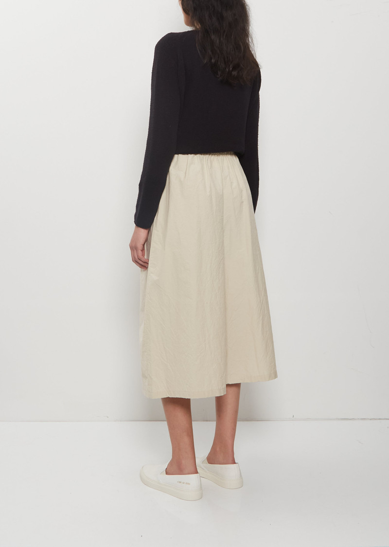 apuntob Technical Cotton Wide Trousers — Cappuccino outlook