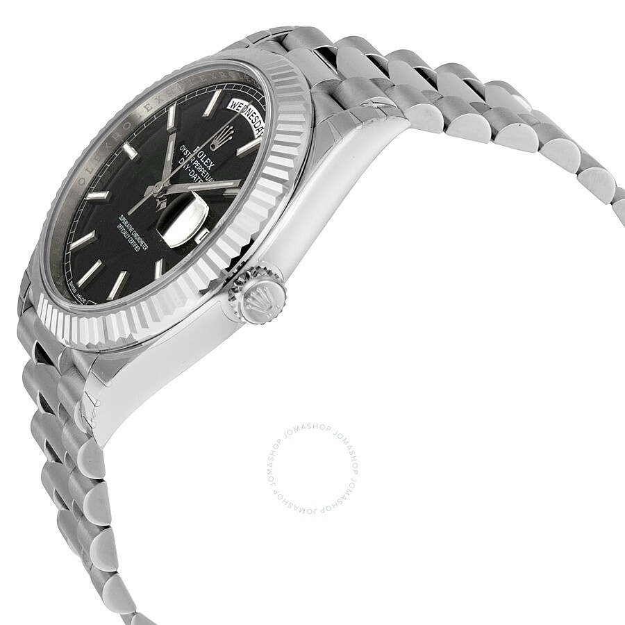 Rolex Day-Date 40 Black Dial 18K White Gold President Automatic Men's Watch 228239BKSP - 2
