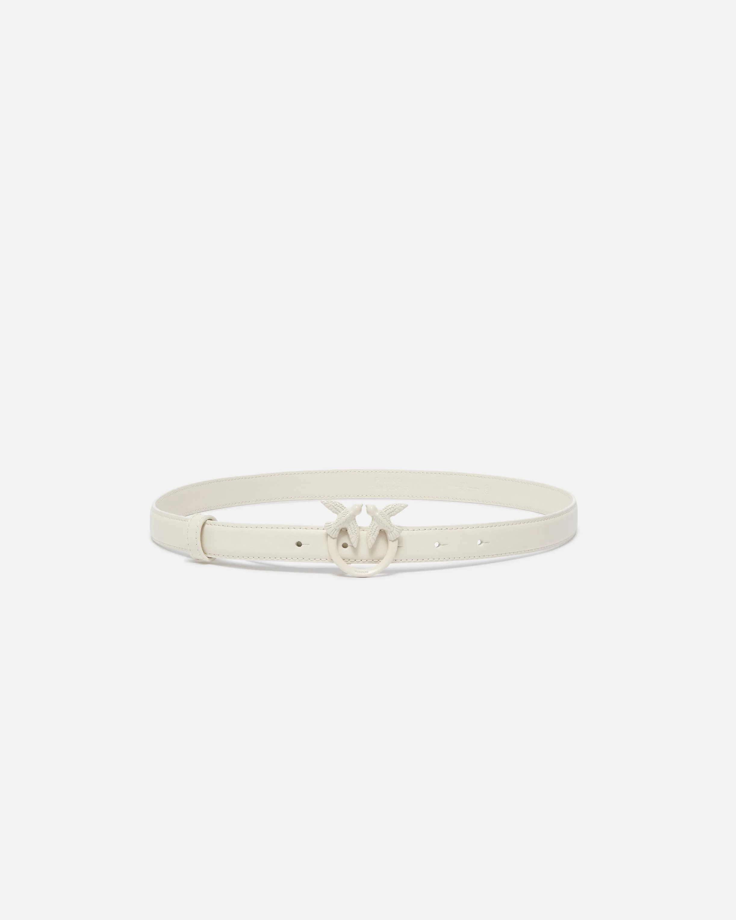 THIN COLOUR-BLOCK LOVE BIRDS LEATHER BELT 2CM - 1