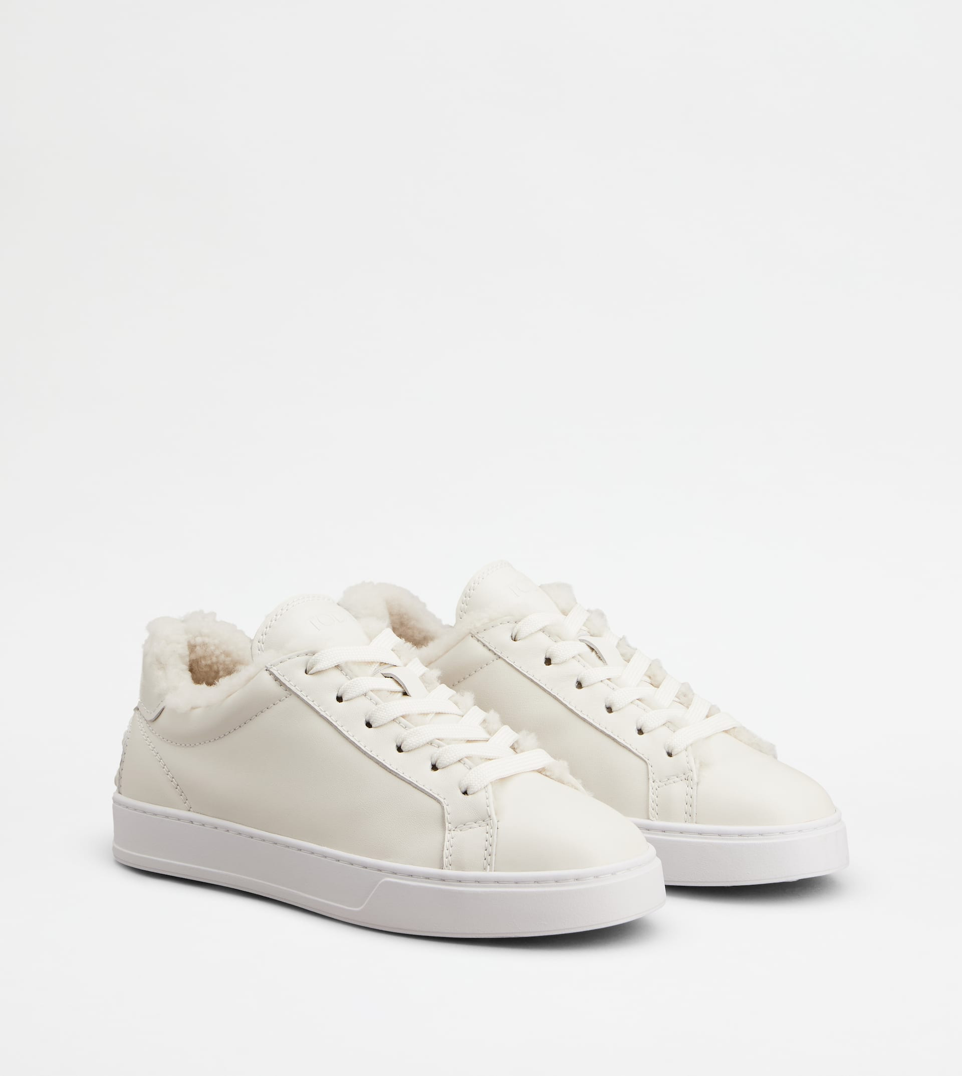 SNEAKERS IN LEATHER - WHITE - 2