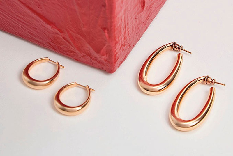 GABRIELA HEARST Small Drop Earrings in Yellow Gold 18K outlook