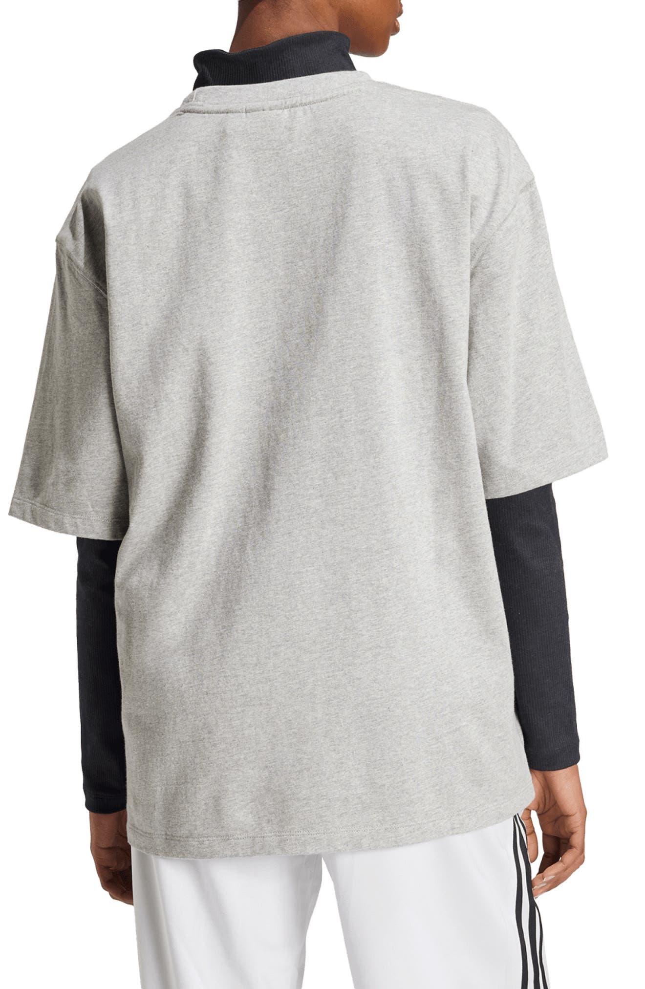 adidas Essentials Lifestyle Trefoil Logo Cotton T-Shirt in Mgreyh at Nordstrom - 2