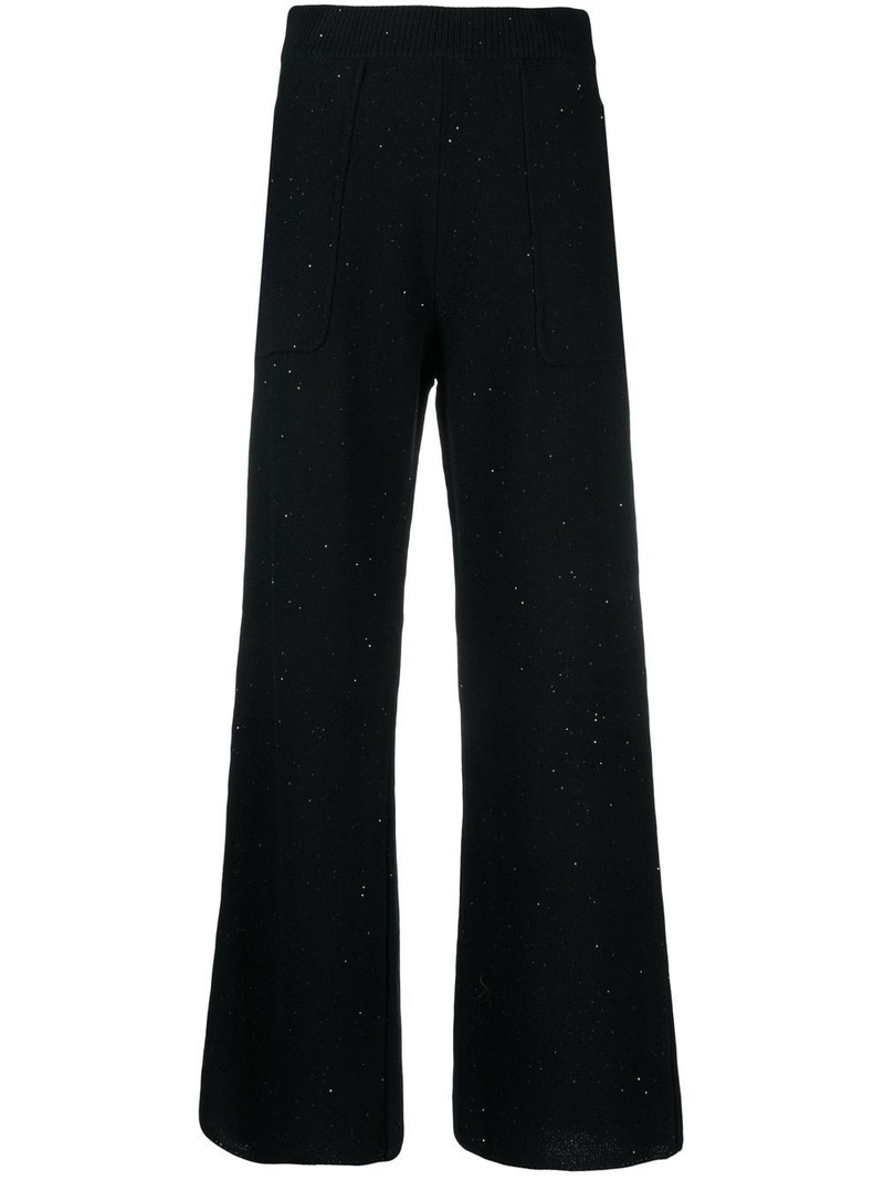wide-leg sequin-embellished trousers 1