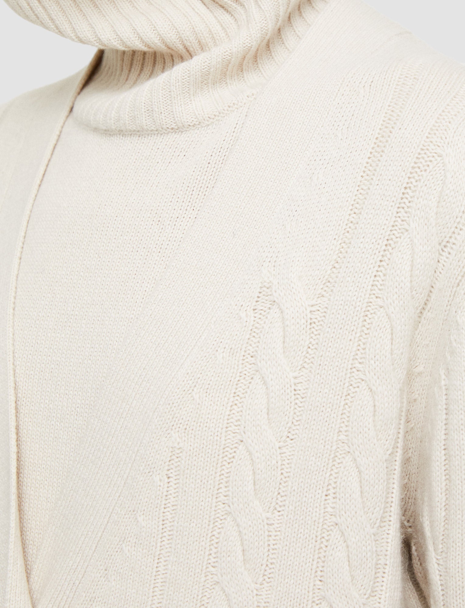 Light Cable Knit Long Cardigan - 5