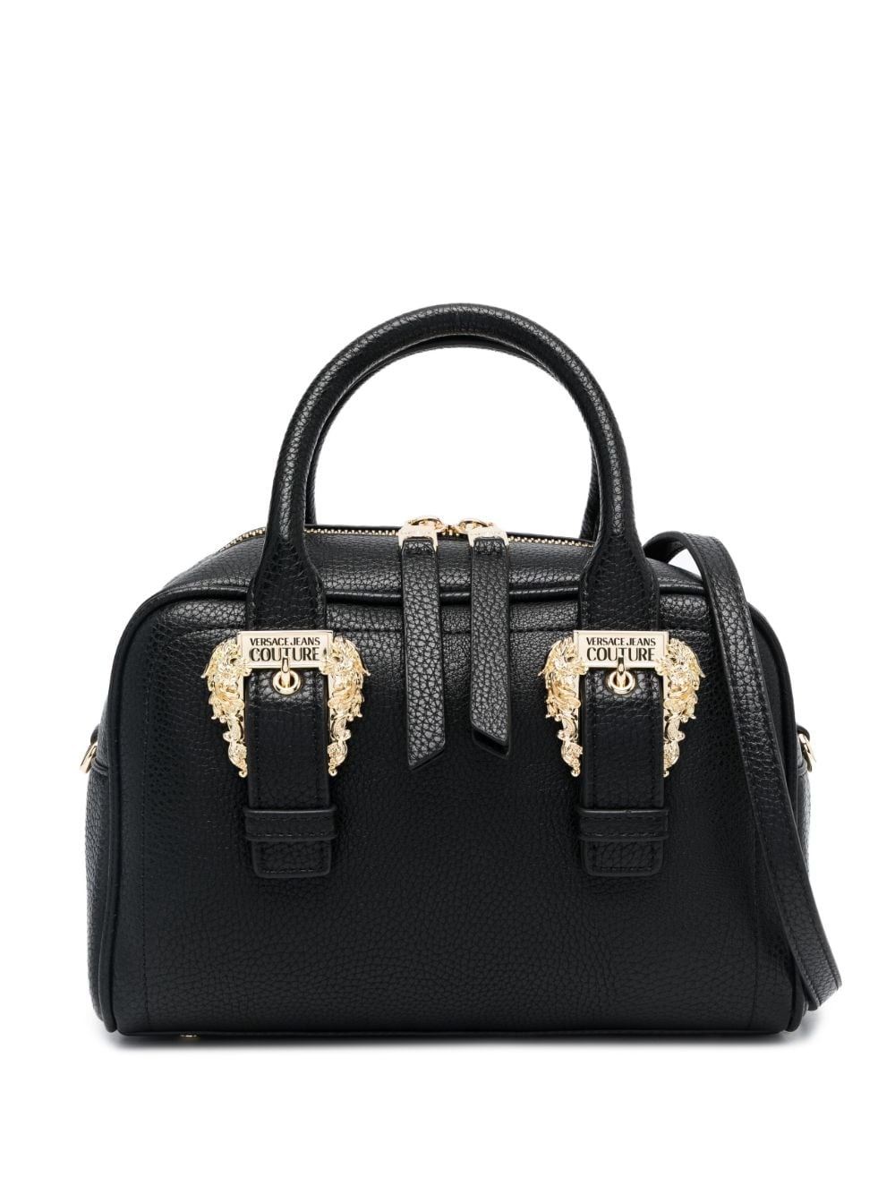 Baroque-buckle faux-leather tote bag - 1