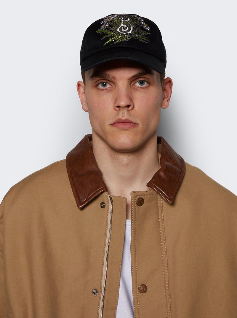 Burberry Daisy B Gabardine Baseball Cap Black outlook
