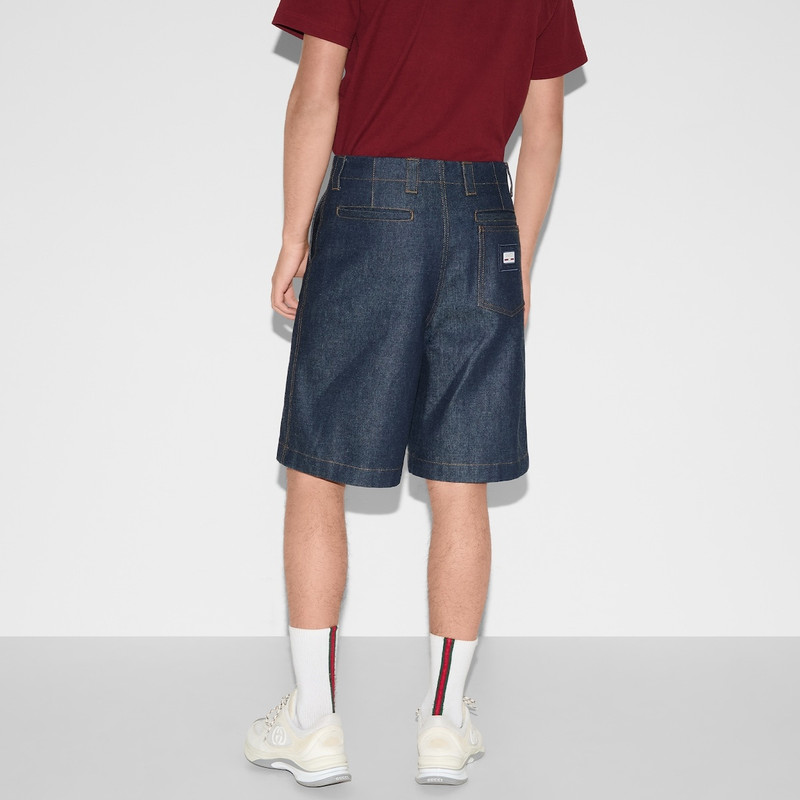 Raw denim bermuda shorts 4