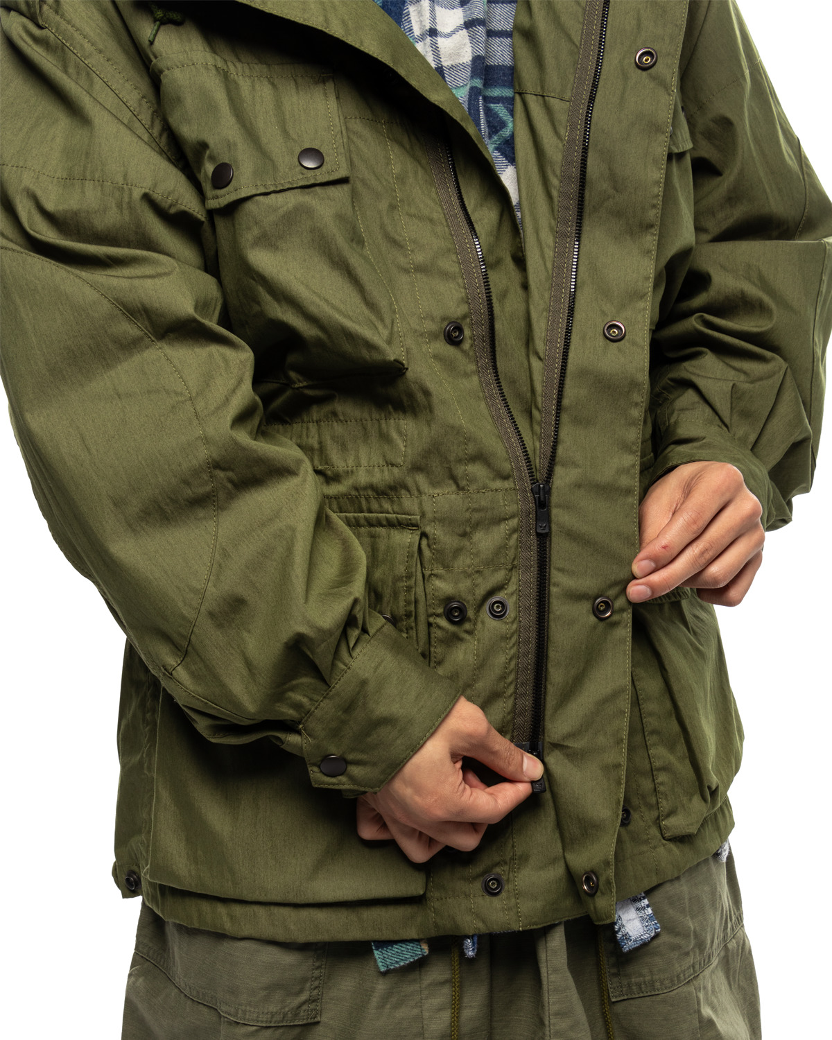 NEEDLES Field Coat - C/N Oxford Cloth Olive | REVERSIBLE