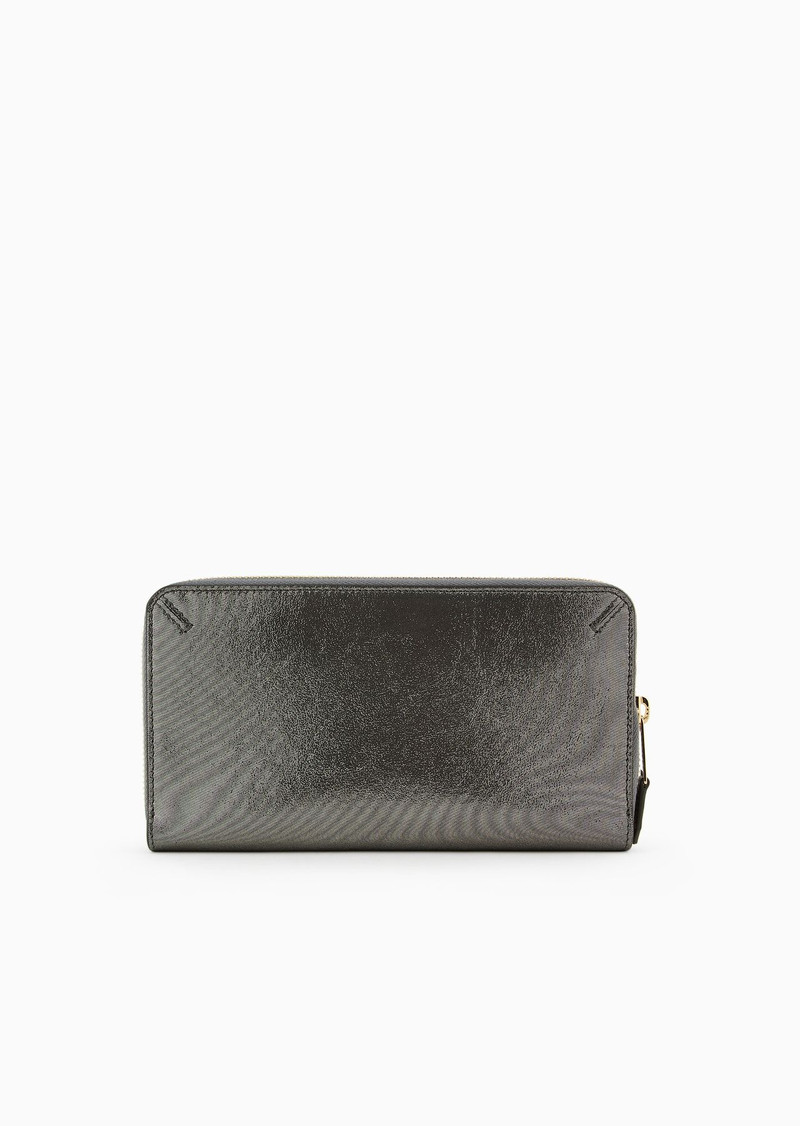GIORGIO ARMANI La Prima wraparound zip wallet in glossy nubuck outlook