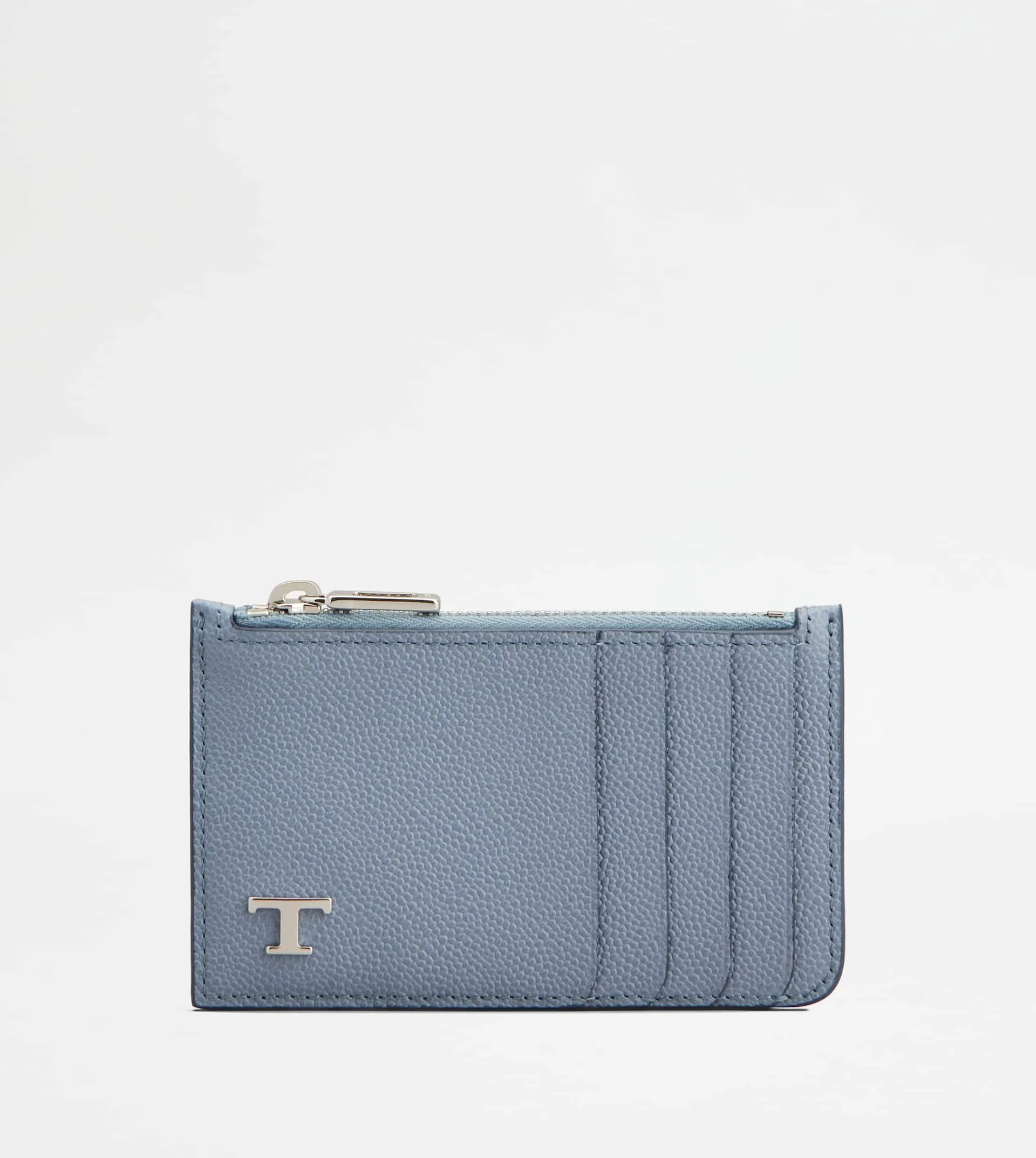 CREDIT CARD HOLDER IN LEATHER - LIGHT BLUE - 1