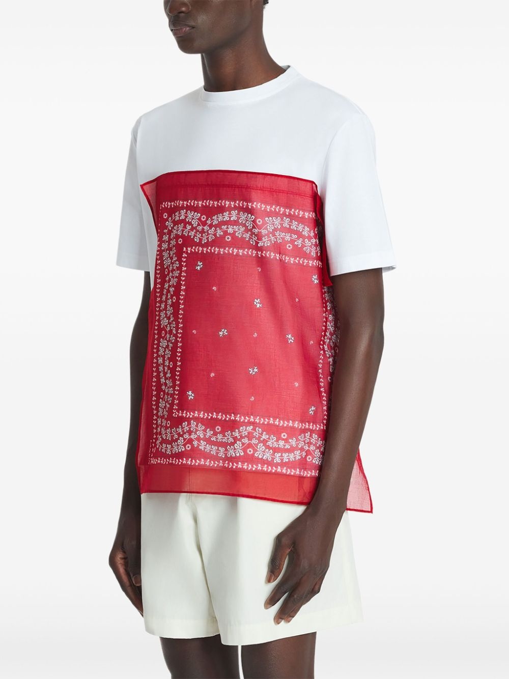 bandana-panel T-shirt - 3