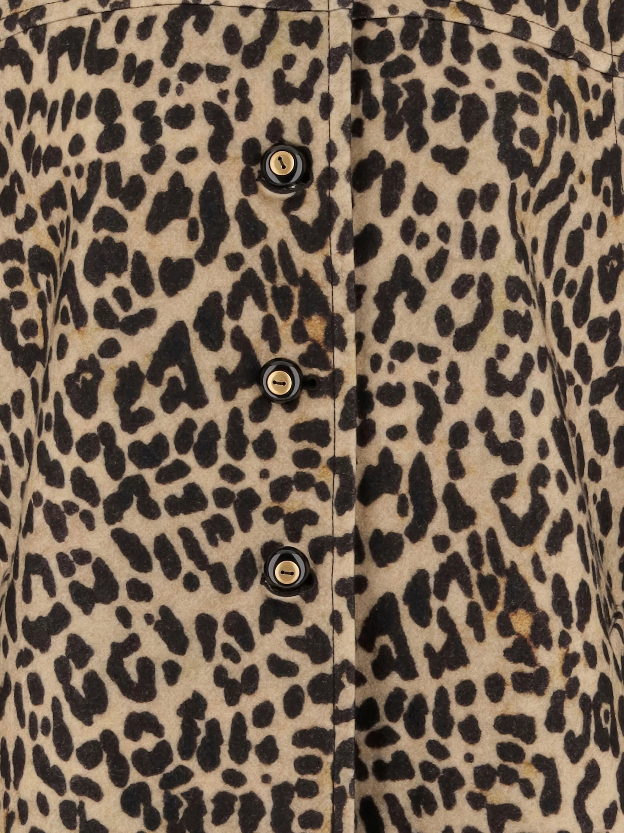 animal-print high-neck cape - 3