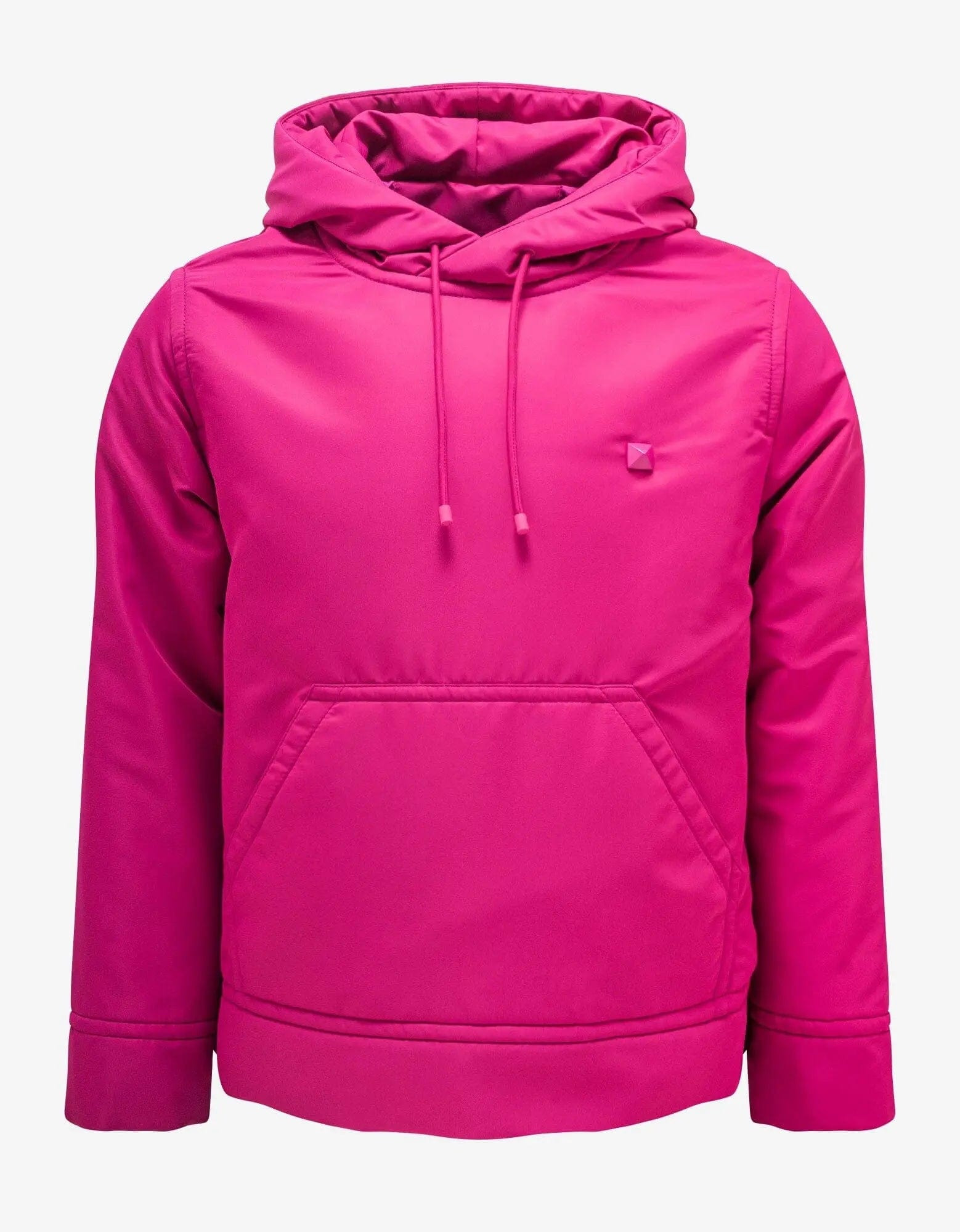 Valentino Pink PP Stud Detail Nylon Hoodie - 1