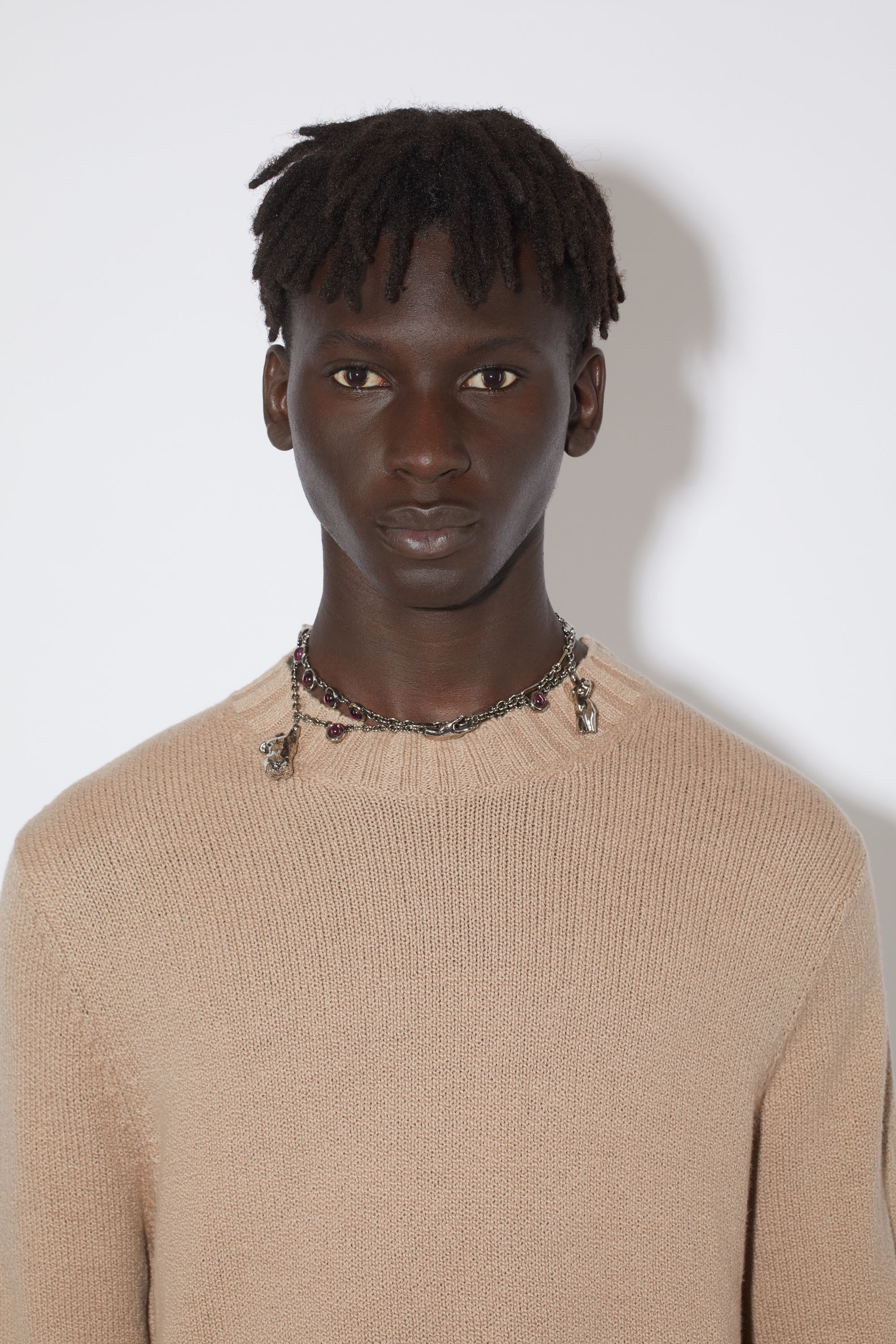 Crew neck jumper - Mushroom beige - 5