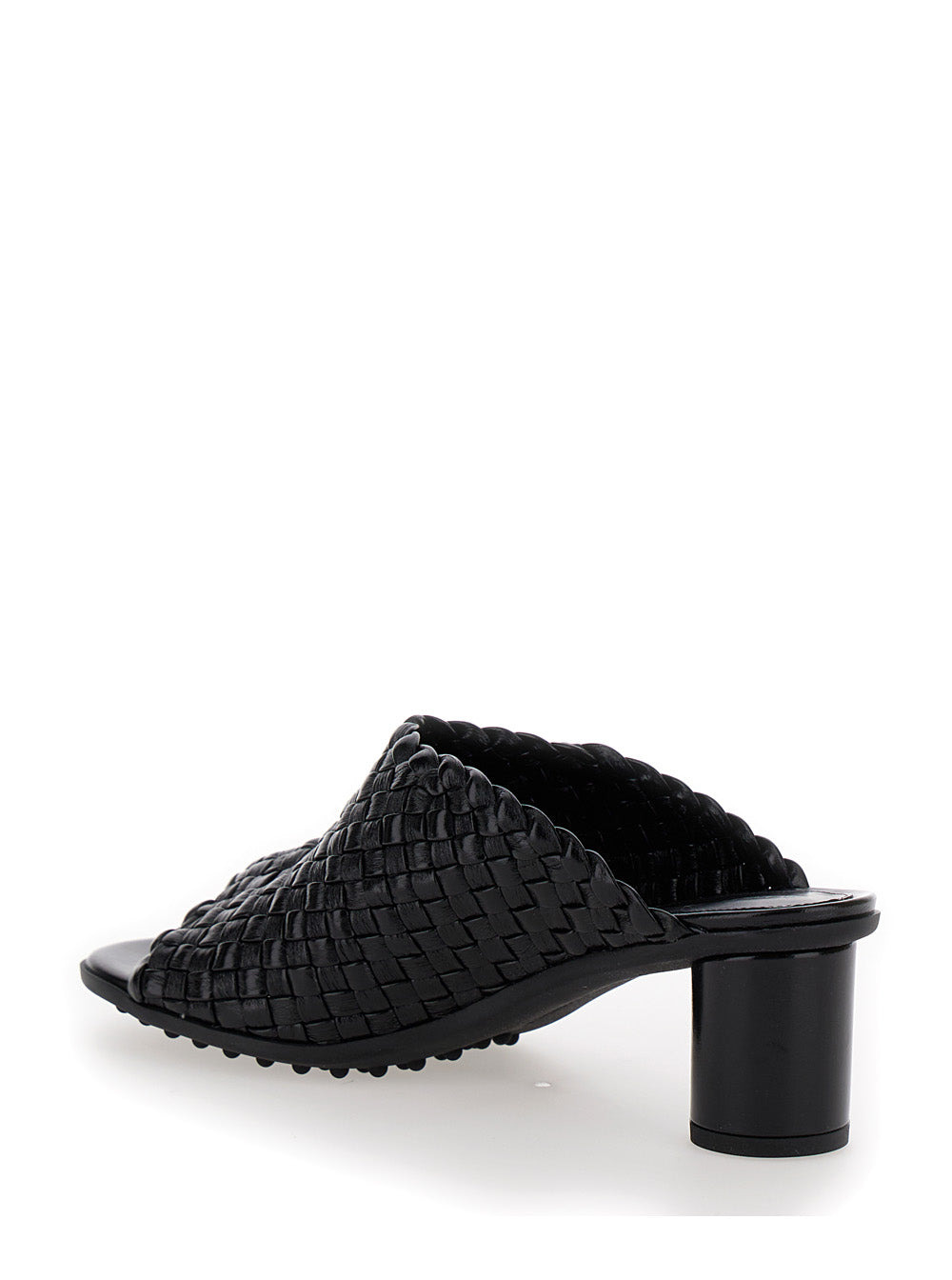 Bottega Veneta Women 'Atomic' Black Mule Sandals With Intrecciato Motif In Leather Woman - 3