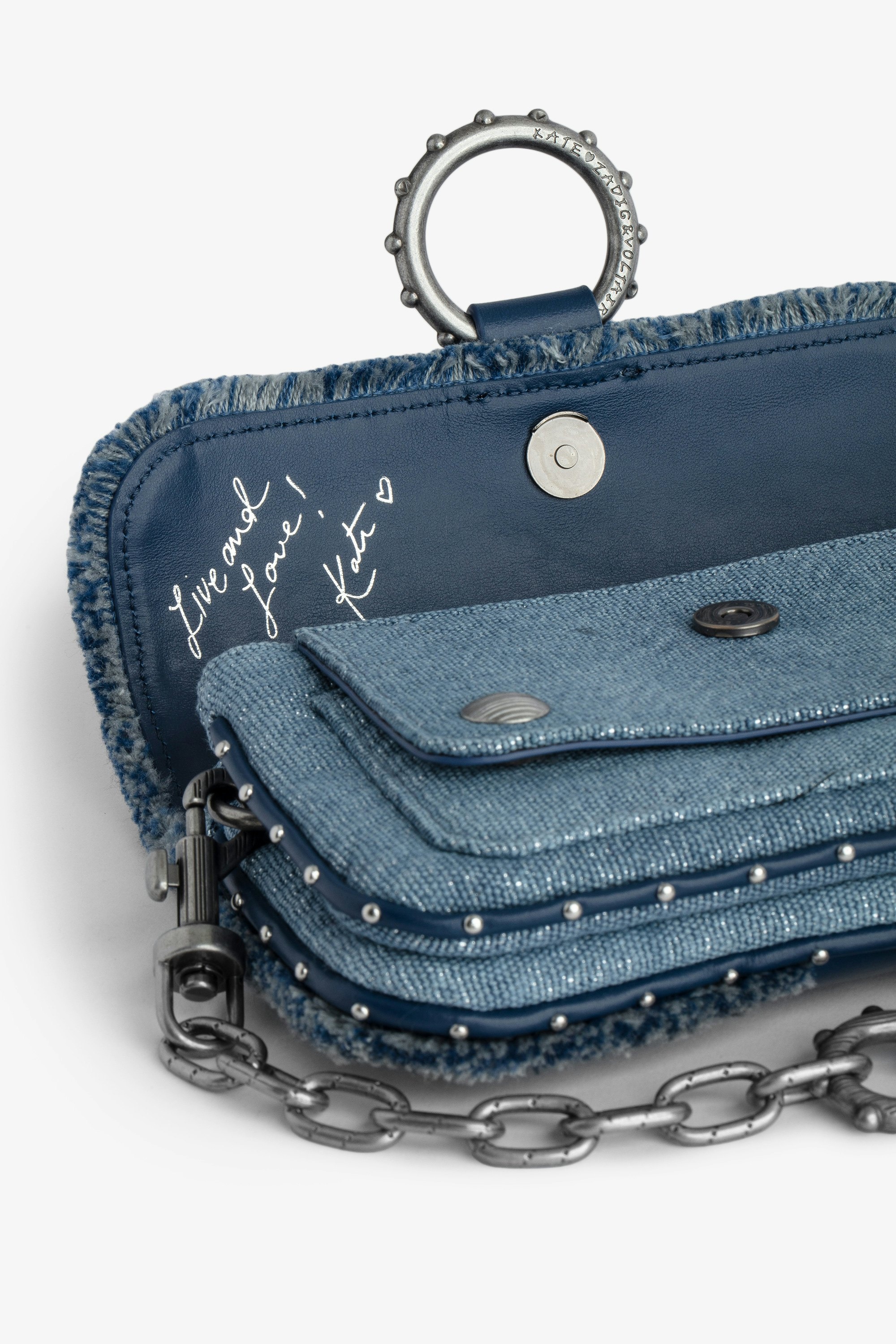 Kate Wallet Denim Glitter Bag - 5