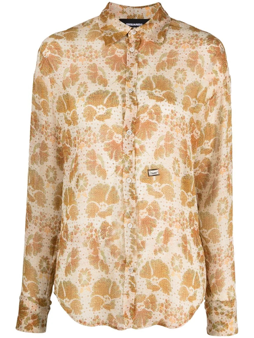 woven floral jacquard shirt - 1