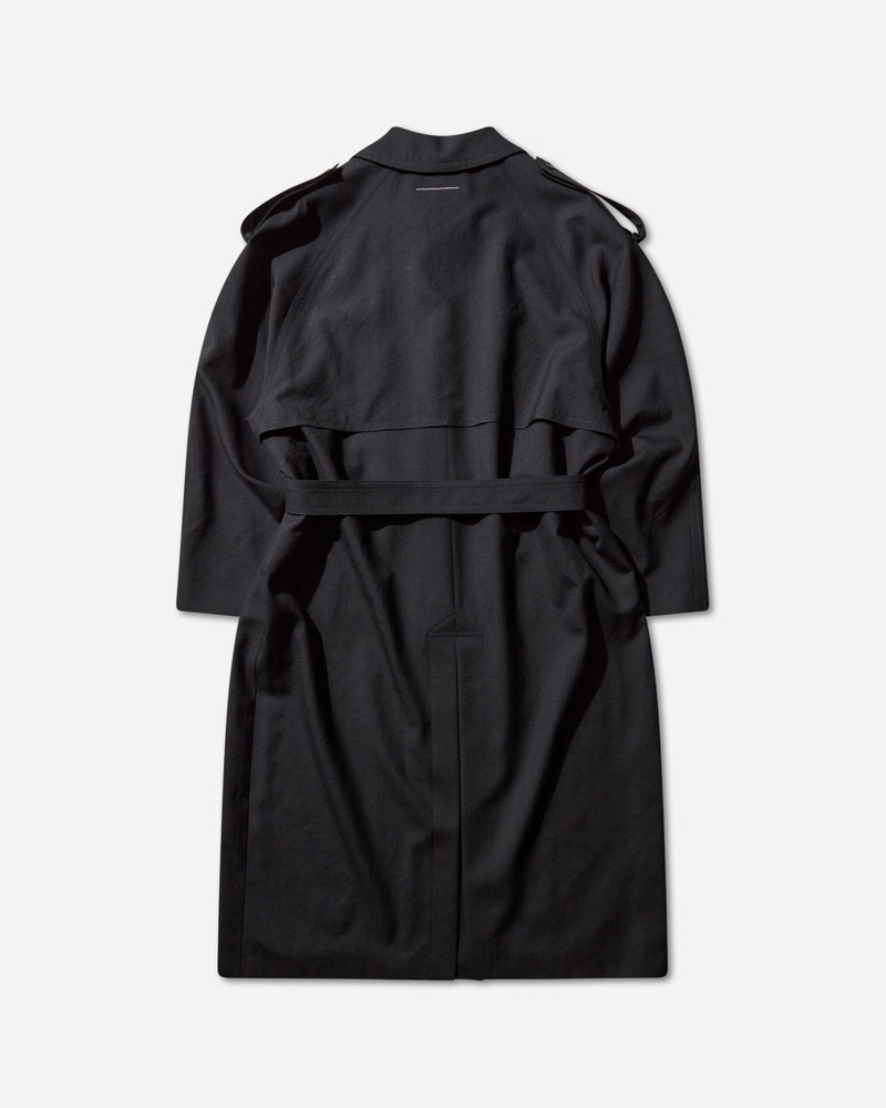 MM6 Maison Margiela Men's Wool Trench Coat Black outlook