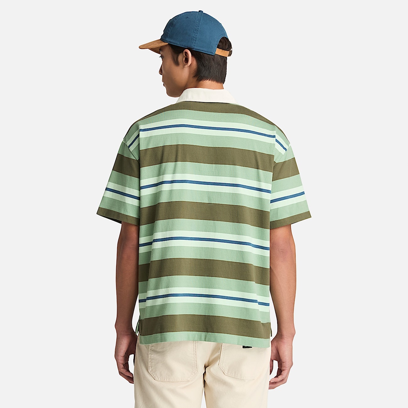 Men's Short-Sleeve Striped Rugby Polo - 4