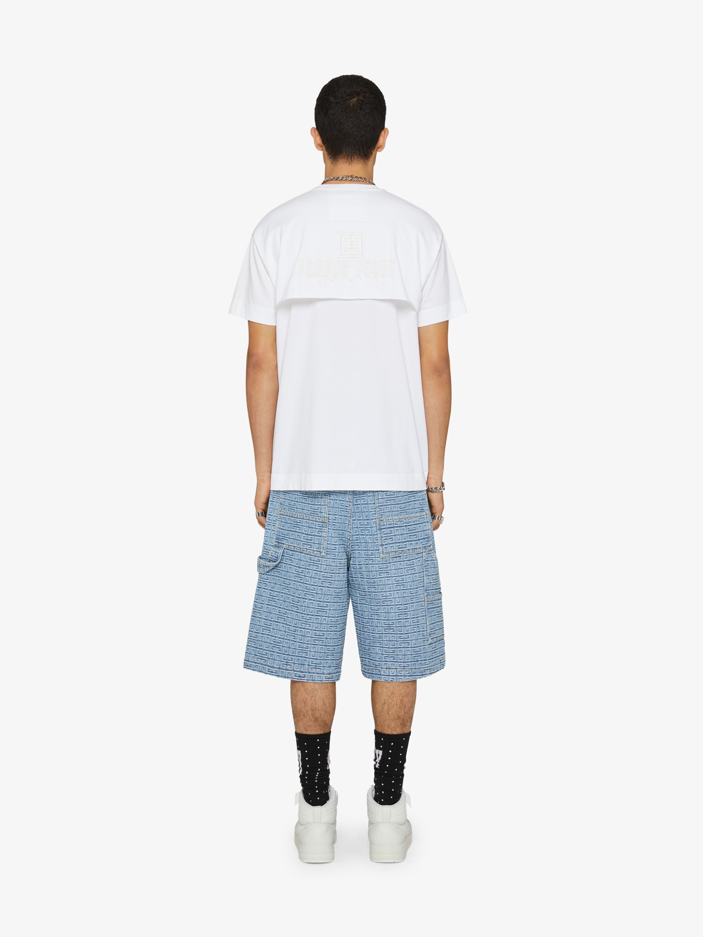 CARPENTER BERMUDA SHORTS IN 4G DENIM - 4