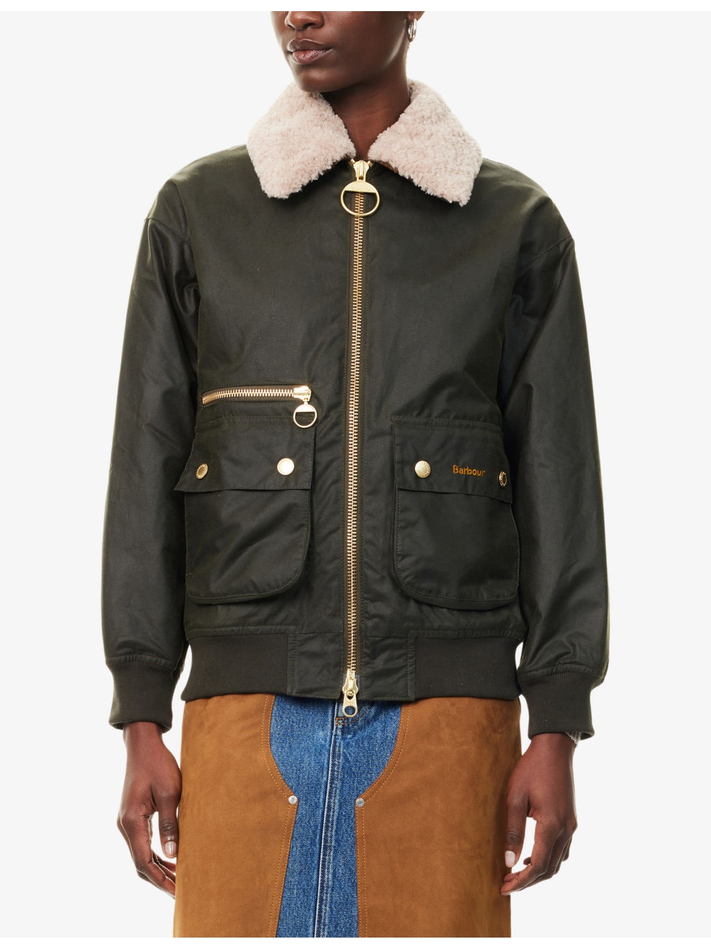 Maxine Faux-Fur-Collar Waxed-Cotton Jacket - 3