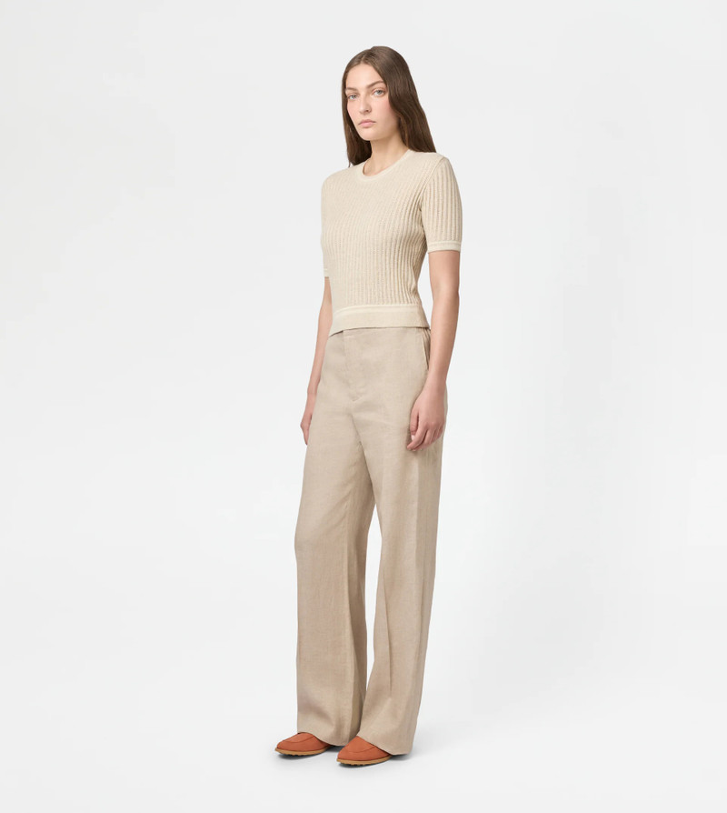 Tod's T-SHIRT IN COTTON KNIT - BEIGE outlook