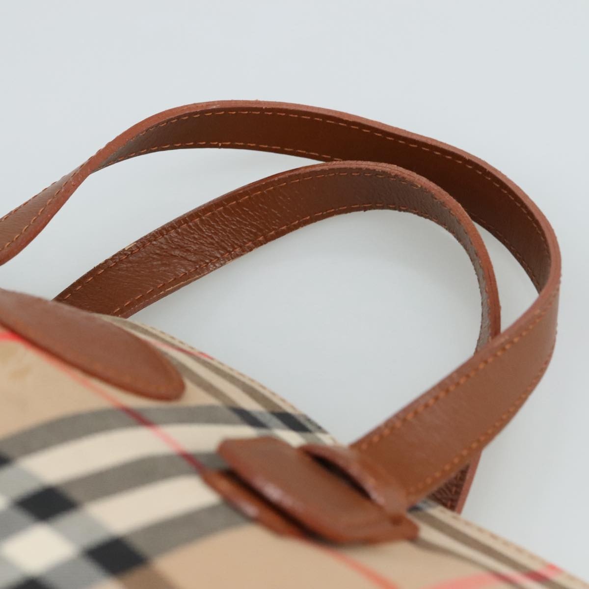Burberry Nova Check Hand Bag Canvas Beige - 8