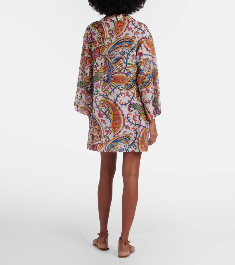 Printed cotton and silk tunic 3