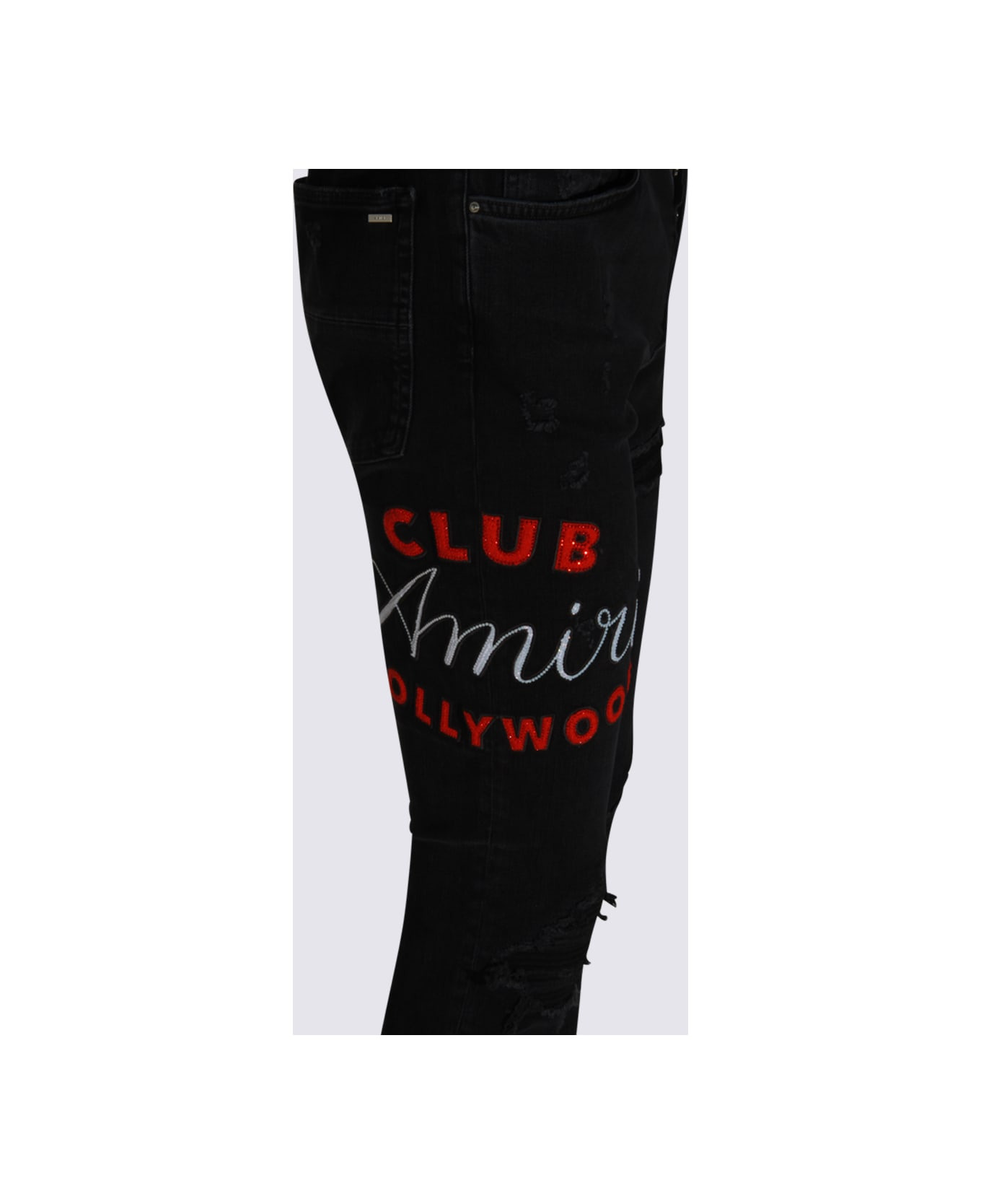 Black Cotton Denim Jeans - 4