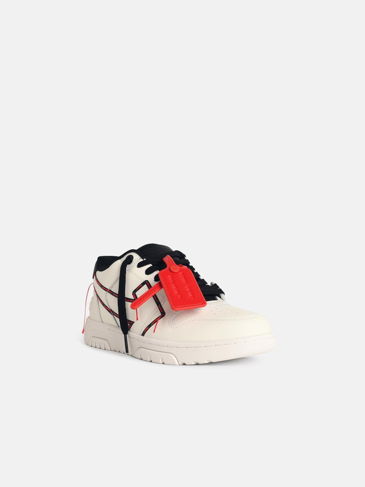 WHITE 'OOO PRINTED&STITCHED ARROW' SNEAKERS - 2