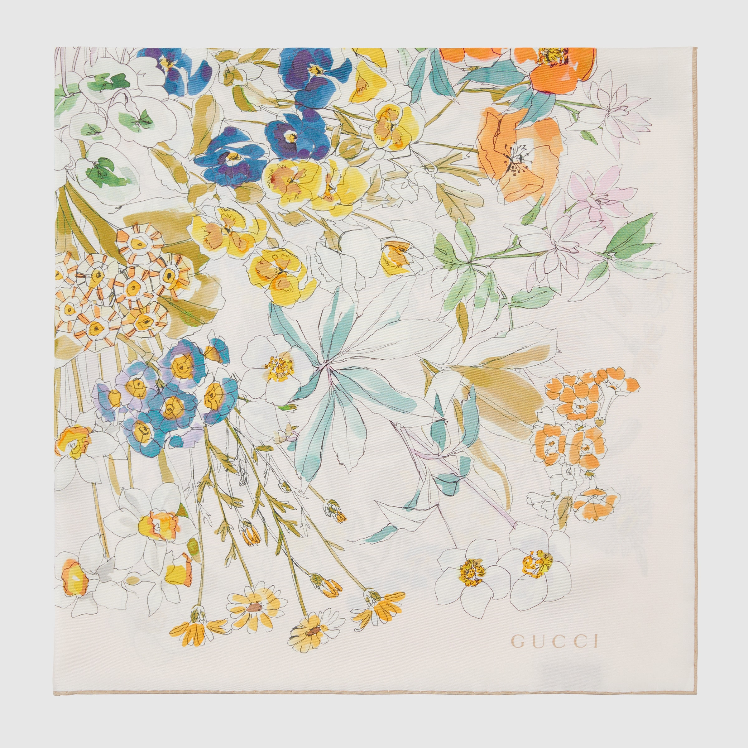 Printed silk carré - 2
