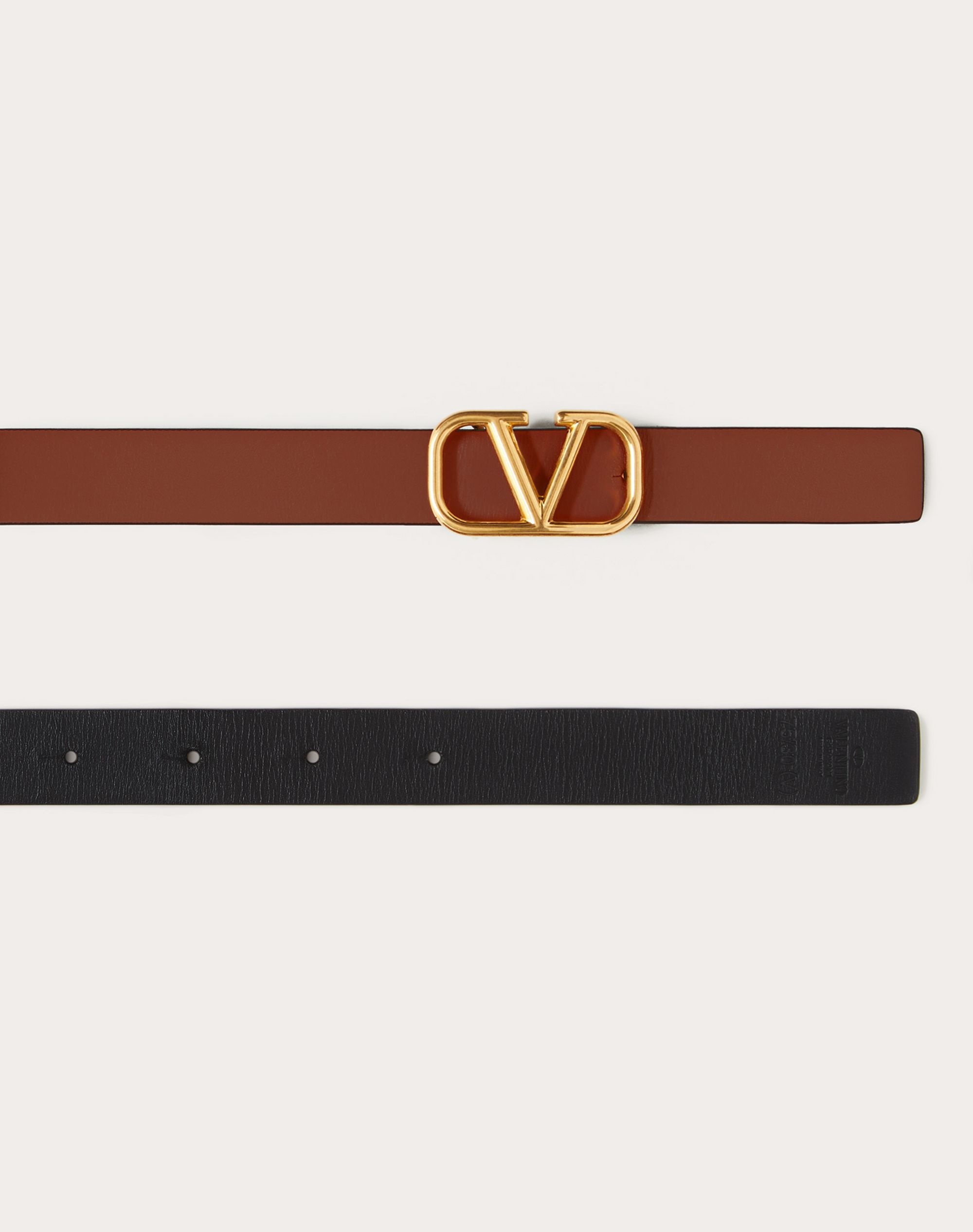 REVERSIBLE VLOGO SIGNATURE BELT IN GLOSSY CALFSKIN 20MM - 3