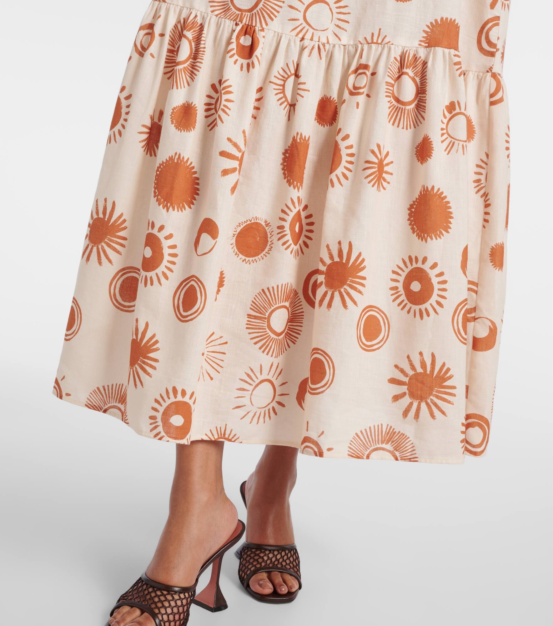 Ibiza printed linen and cotton maxi dress - 5
