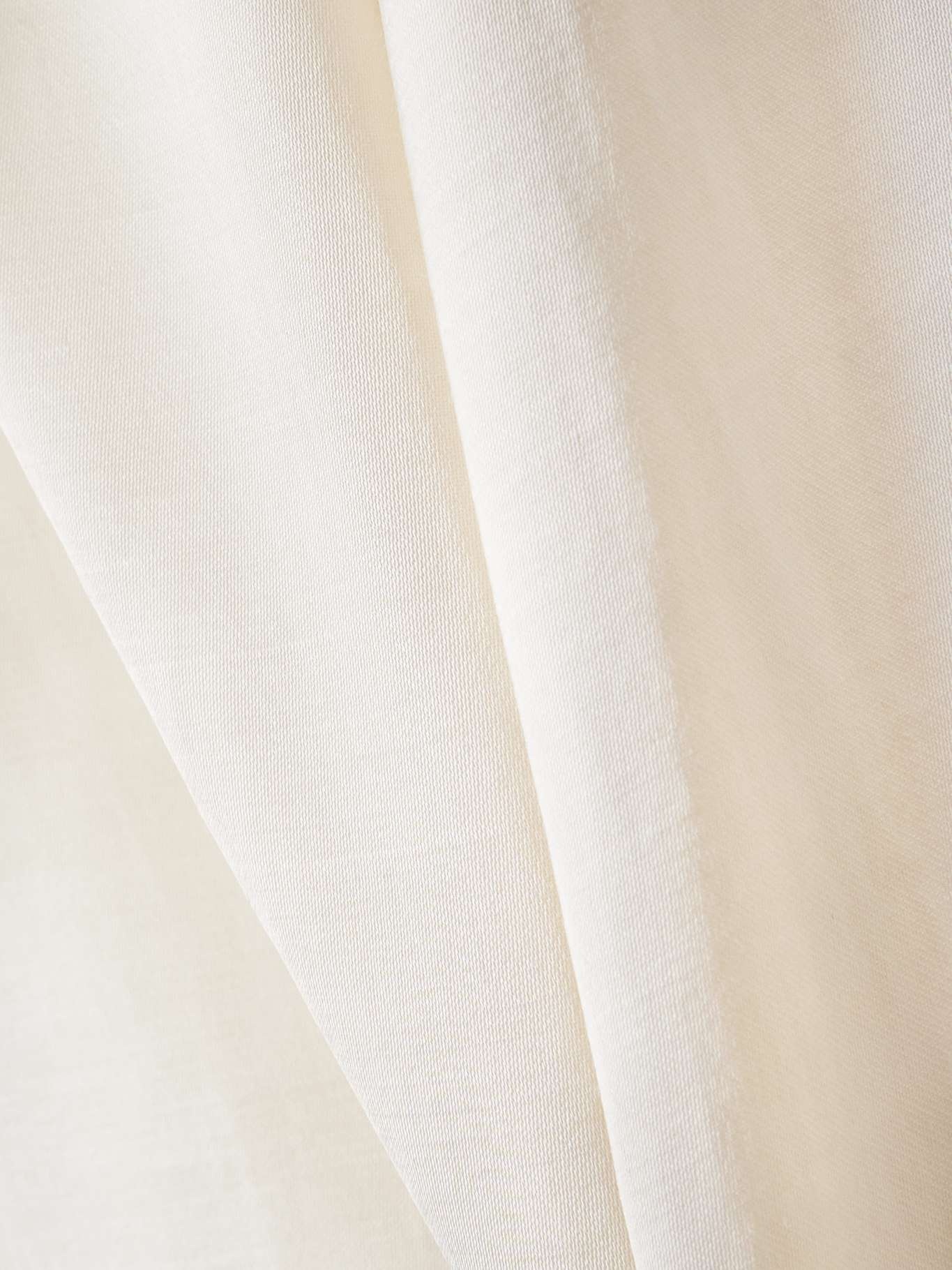 Stretch-cotton wide-leg pants Cream - 5