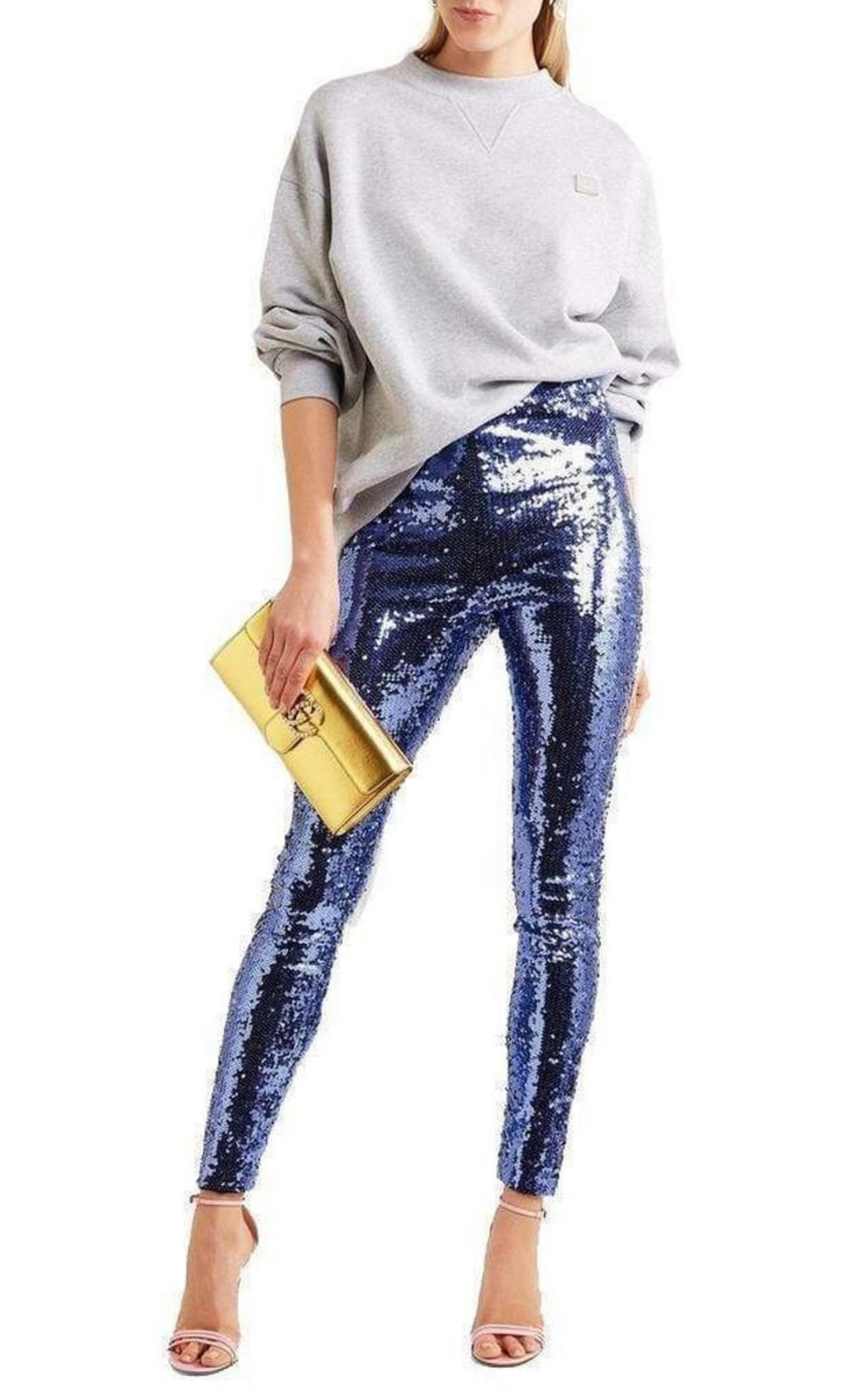Purple Sequin Tulle Leggings - 3
