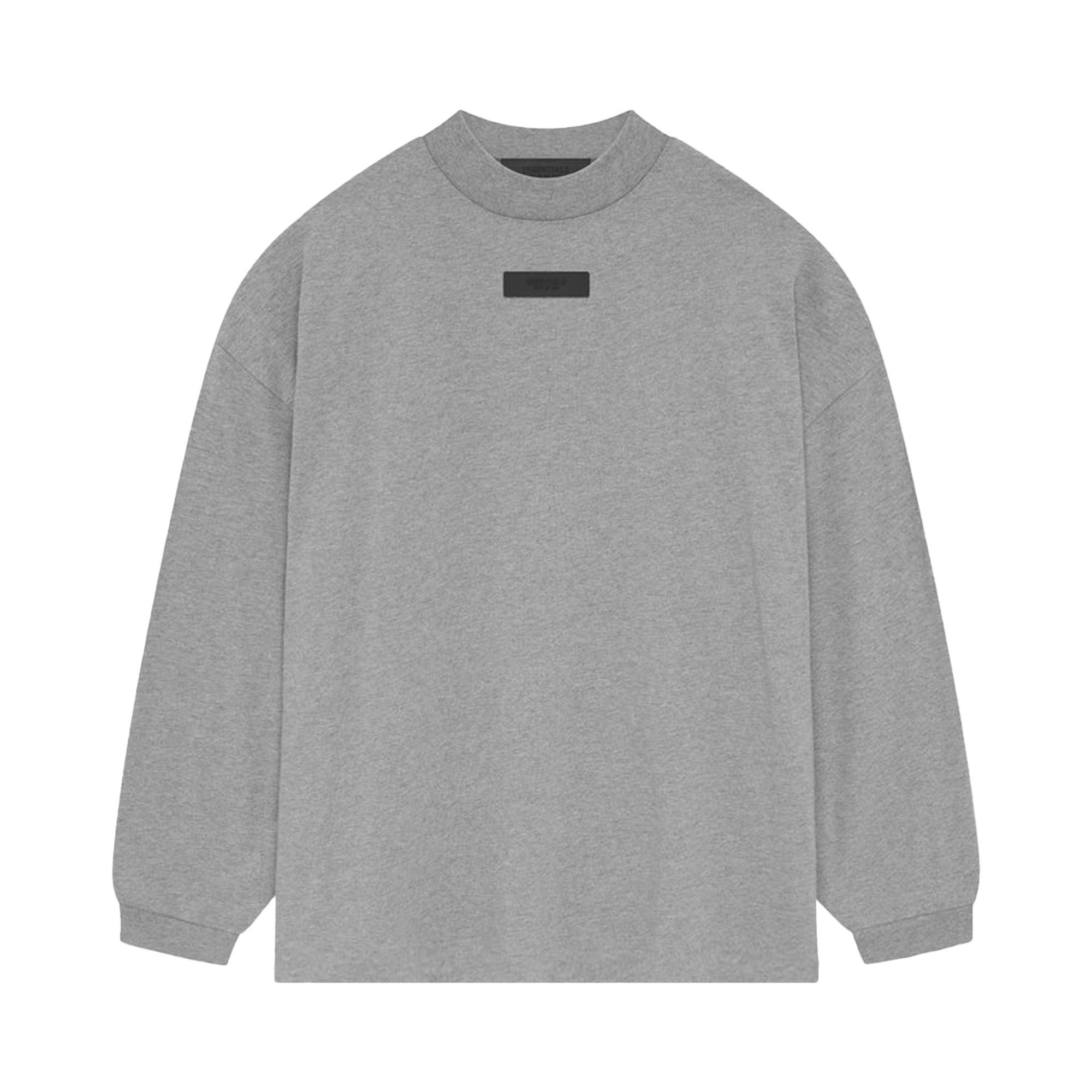 Fear of God Essentials Long-Sleeve Tee 'Dark Heather Oatmeal' - 1