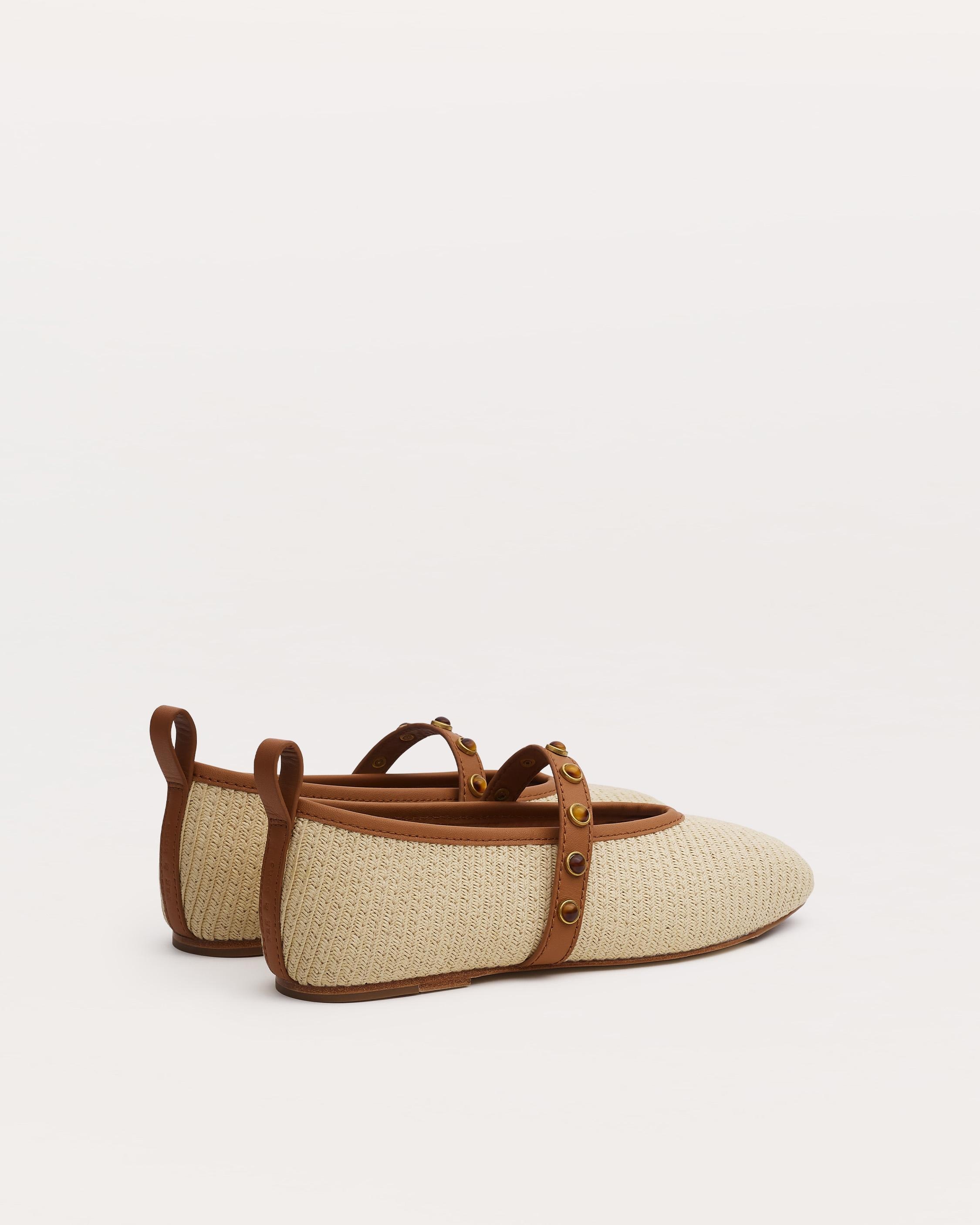 Spire Straw Mary Janes
Cabochon Studs - 4