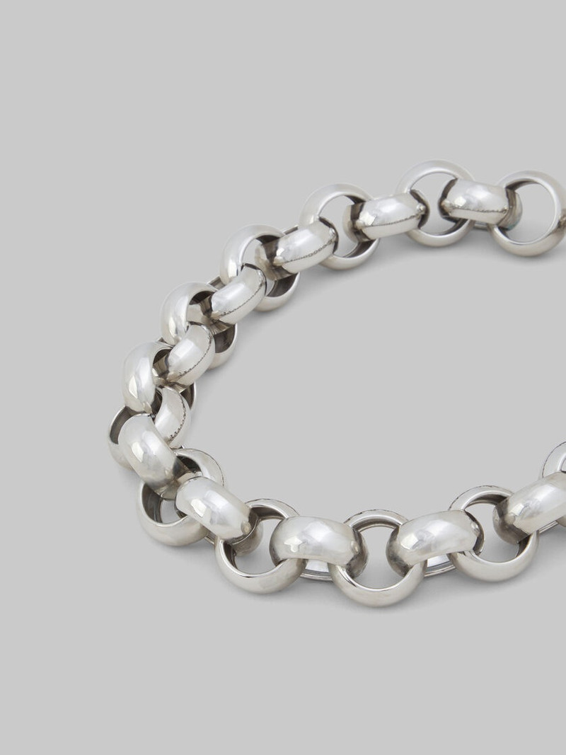 Marni PALLADIUM RING CHOKER WITH RHINESTONE CLASP outlook
