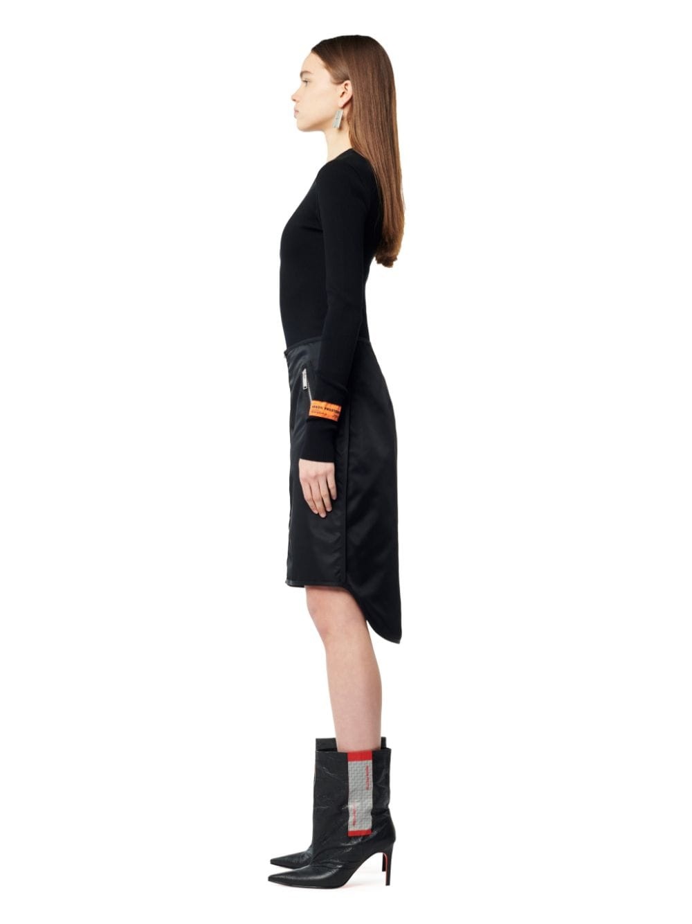 EX-RAY NYLON LONG SKIRT - 3
