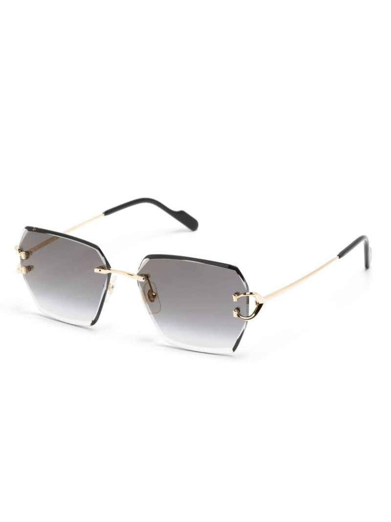 Cartier Signature C de Cartier geometric-frame sunglasses outlook