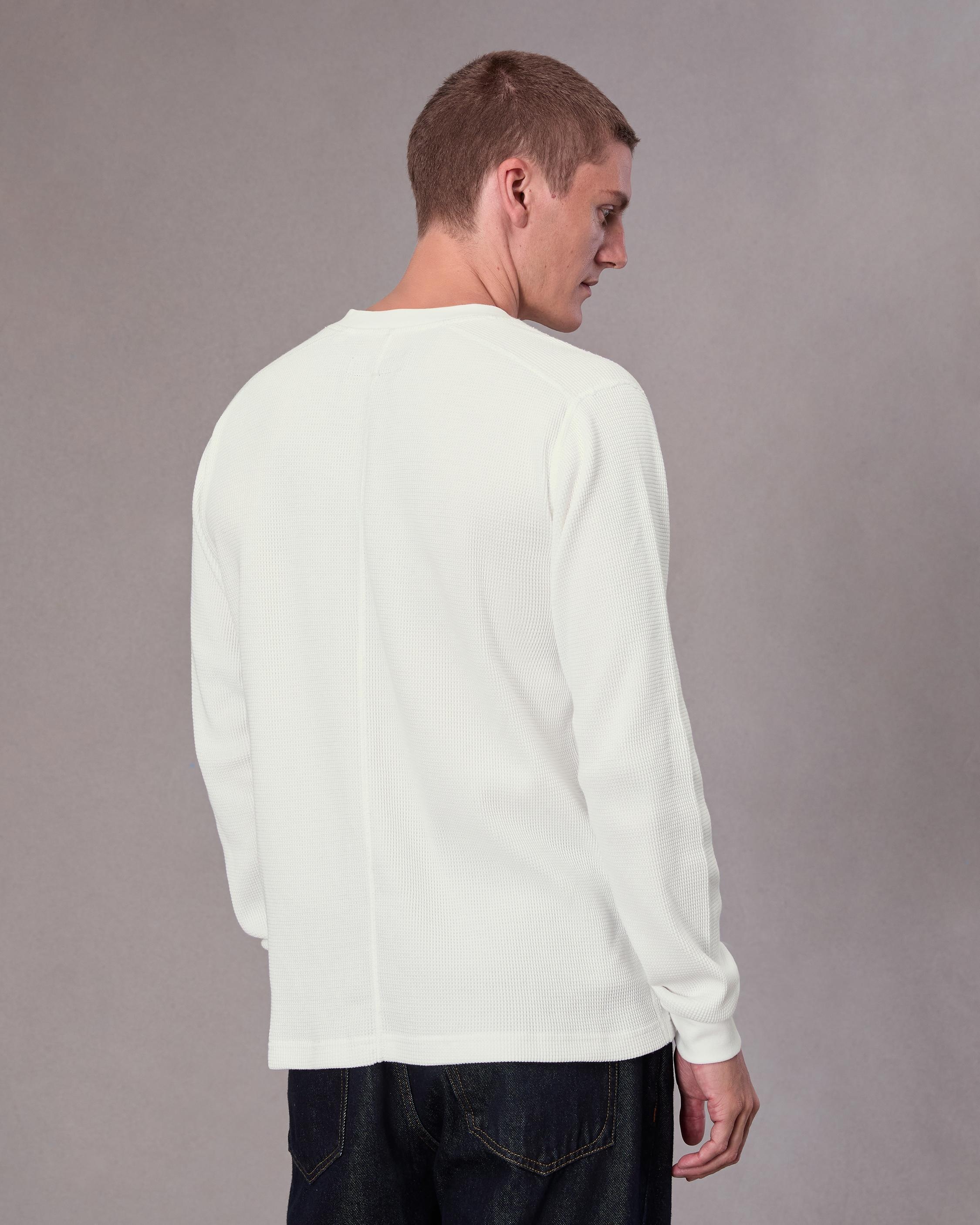 Waffle Cotton Henley - 4