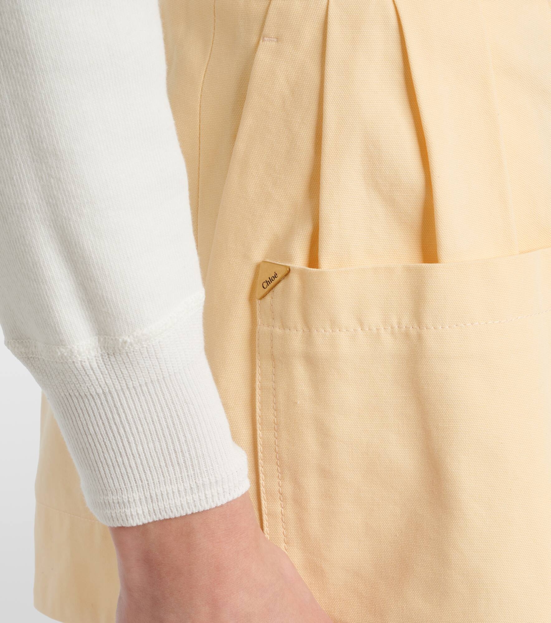 High-rise cotton canvas shorts - 5