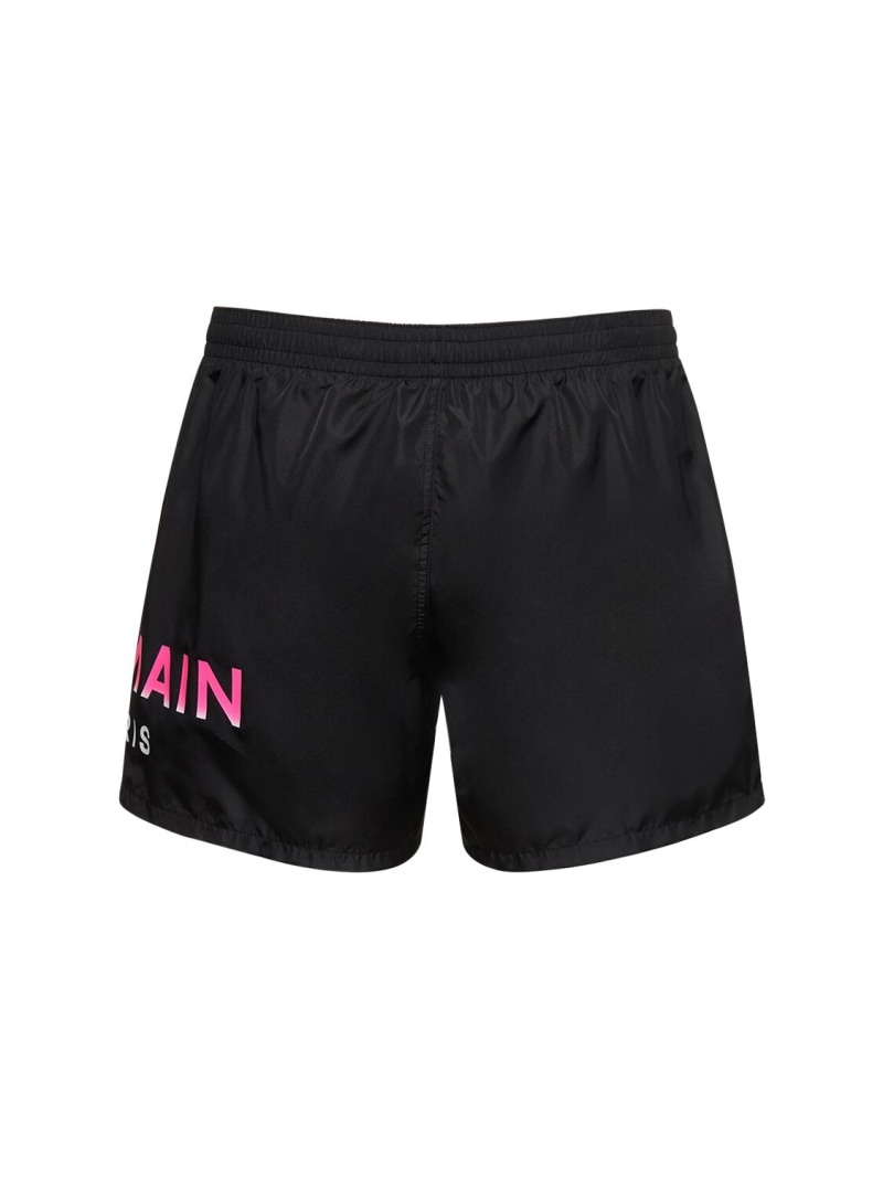 Balmain logo tech swim shorts - 3