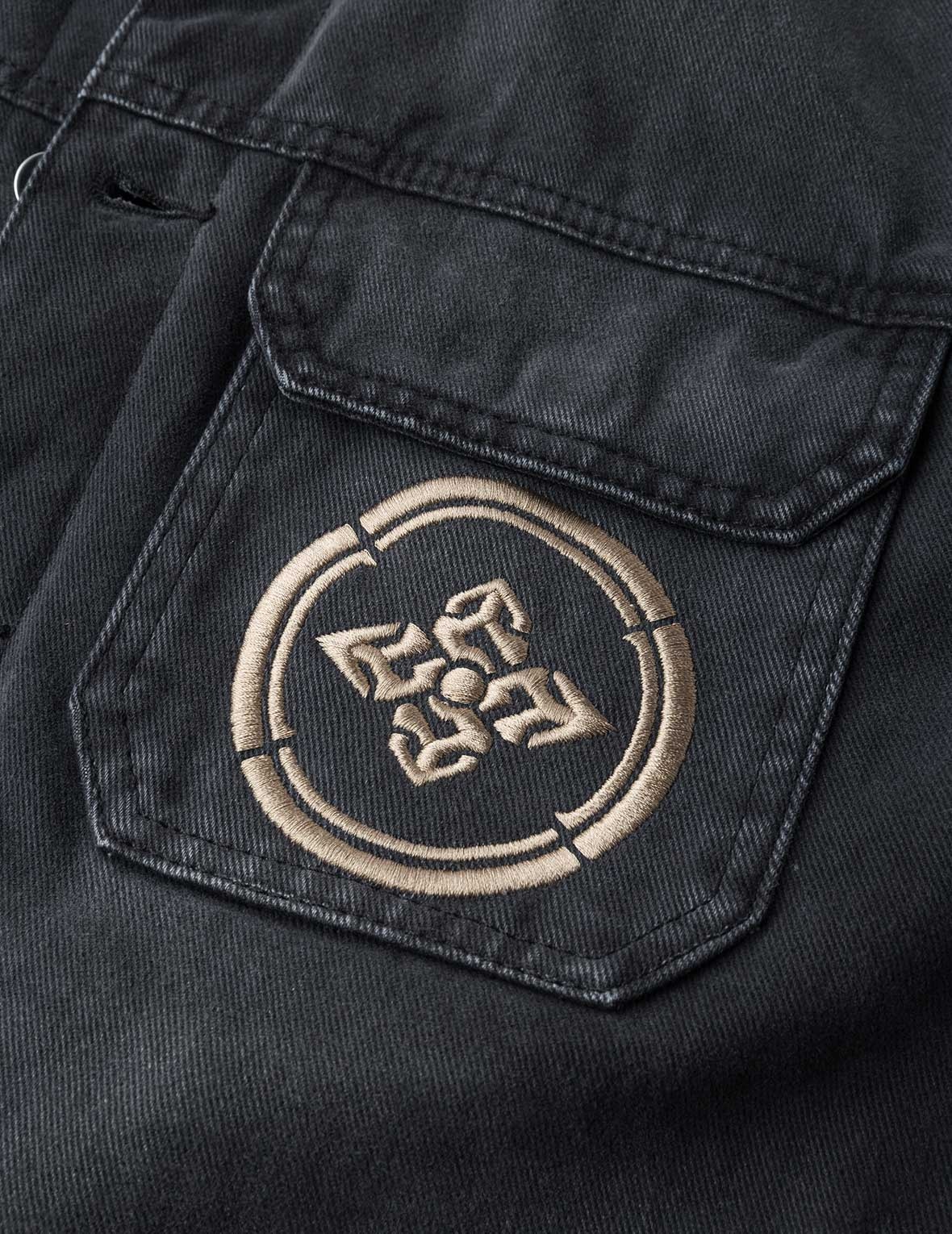 Multi-pocket and Layering Effect Relax Fit Trucker Jacket - 10