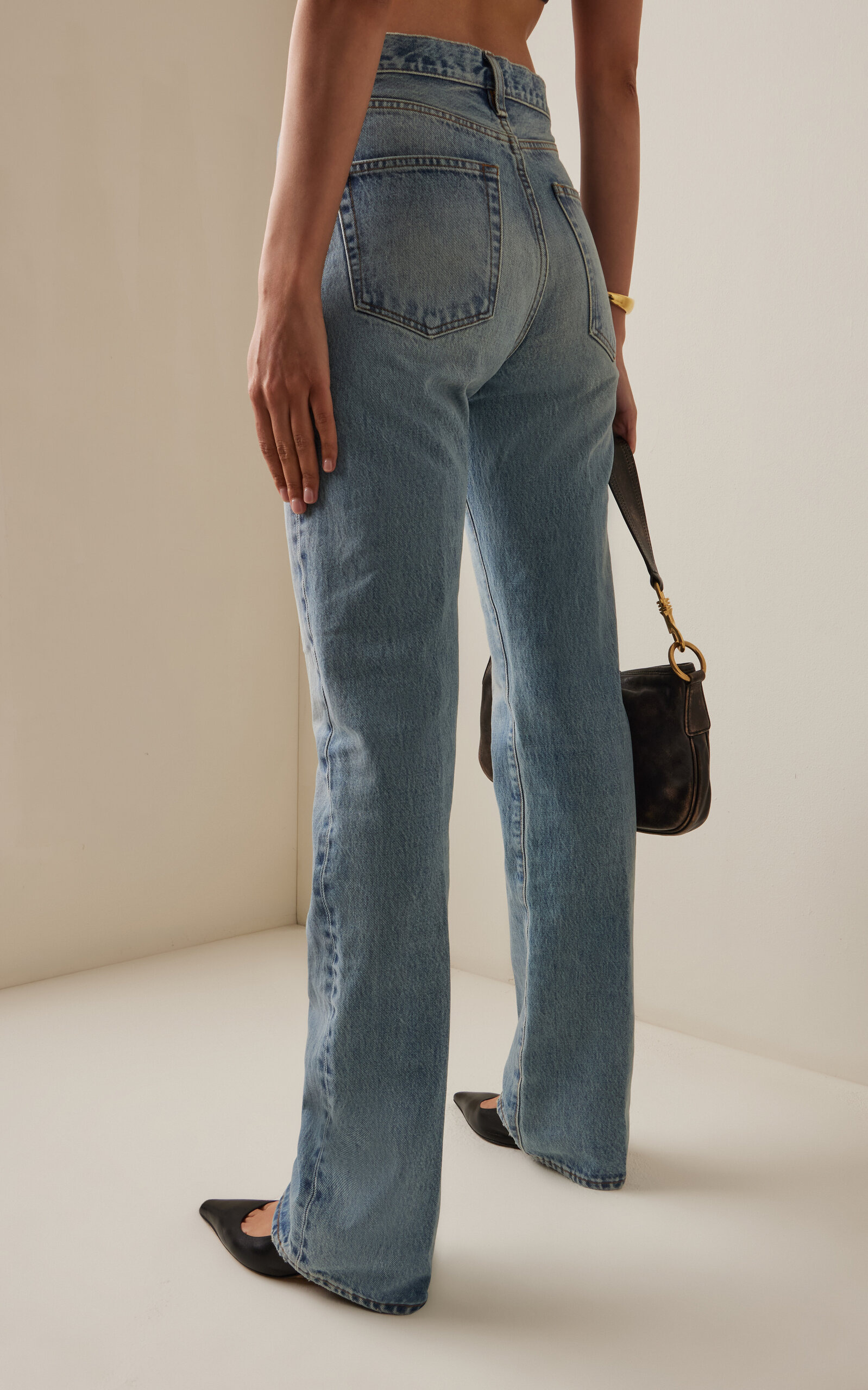 x Sotheby's Rigid High-Rise Straight-Leg Jeans light wash - 4