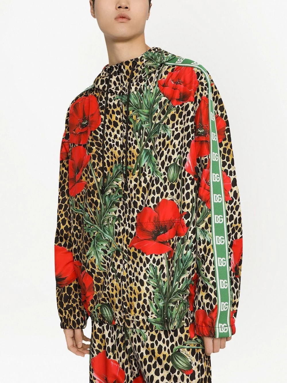 floral-print hooded jacket - 5