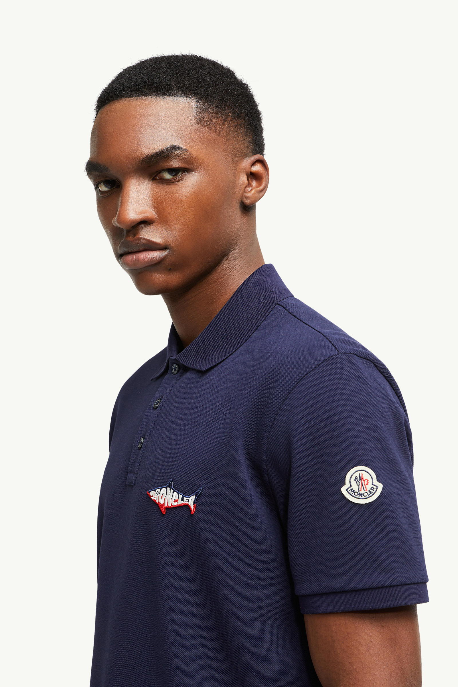 Shark Patch Cotton Piquet Polo Shirt - 4